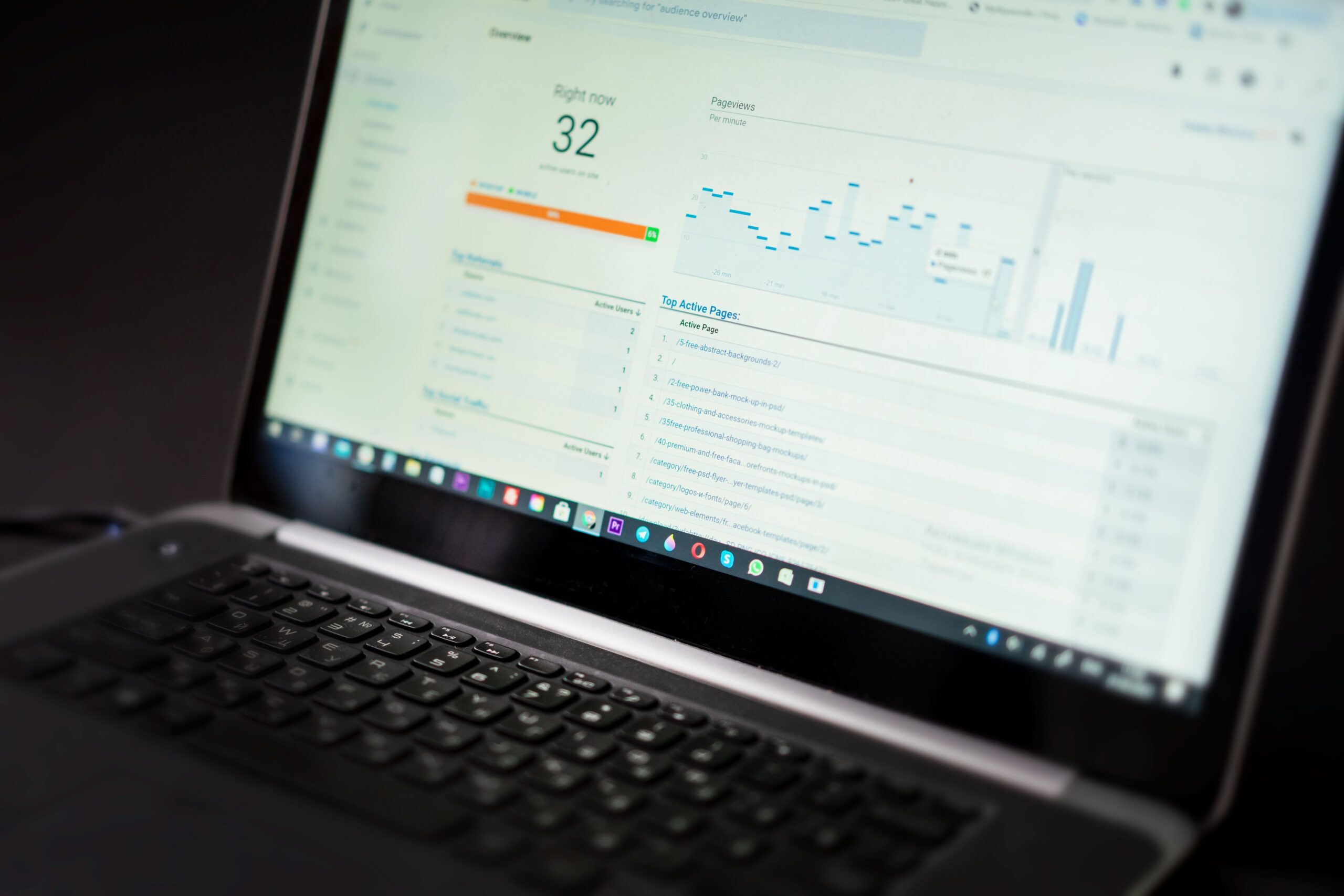 Laptop με analytics dashboard για παρακολούθηση καμπανιών email marketing